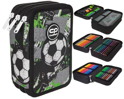 Zdjęcie produktu dla Piórnik Coolpack Jumper 3 z wyposażeniem Piłka Let's Gol