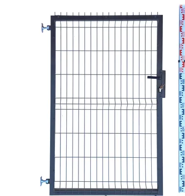 Produktbild von GARTENTOR 150 cm anthrazit graphit Einstabmatten 3D RAL7016 Zaun 153 cm Gartentür Zauntor Einzeltor Tür Doppelstabmatten