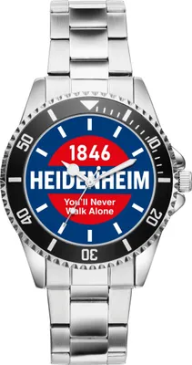 Produktbild von KIESENBERG Herrenuhr Armbanduhr Heidenheim Geschenk Fan Artikel Zubehör Fanartikel Analog Quartz Uhr 20230022