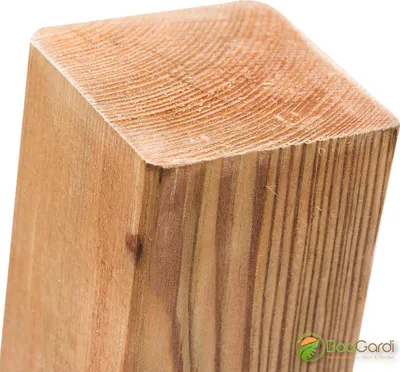 Produktbild von BooGardi Imprägnierte Holzpfosten · 18 Größen · 7x7x200 cm 1 Stück · Vierkantpfosten mit flachem Kopf · Kiefer · Kantholz Balken