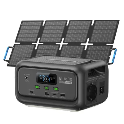 Obrázek produktu pro BLUETTI Elite 10 mini elektrárna, přenosná, 128 Wh baterie s 60 W solárním panelem, UPS, rychlonabíjecí solární generátor pro kempování a cestování