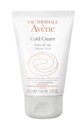 Zdjęcie produktu dla Avene Cold Cream, Kremowy, Kobiety, Skóra sucha, Uspokajający, Odżywiający, Kojąca, 50 ml, AVENE THERMAL SPRING WATER (AVENE AQUA). GLYCERIN. MINERAL OIL (PARAFFINUM LIQUIDUM)....