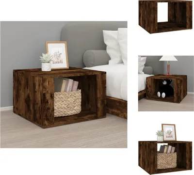 Obrázek produktu pro vidaXL Noční stolek kouřový dub 57x55x36 cm materiál na bázi dřeva - Noční stolky