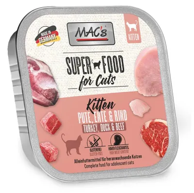 Produktbild von MAC's CAT - Kitten 16x100g | Pute, Ente & Rind