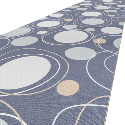 Produktbild von ANRO Küchenläufer MIRZA Dunkelgrau 240x48 cm rutschfest Textil