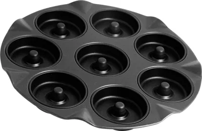 Image de Zenker 8 plaques à gâteaux aux pommes SPECIAL CREATIVE, moule à gâteaux aux pommes, plaque de cuisson avec revêtement anti-adhésif pour 8 petits gâteaux avec trou (couleur : noir), quantité : 1 pièce