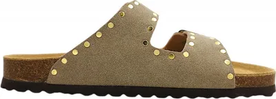 Image de Jane Klain : Sandales plates, couleur beige, pour le quotidien