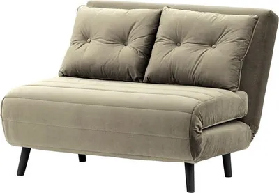 Image de Petit canapé convertible Flic - large de 103 cm-Velluto 17-black