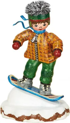 Produktbild von Winterkinder Snowboardfahrer (8cm) von Hubrig Volkskunst