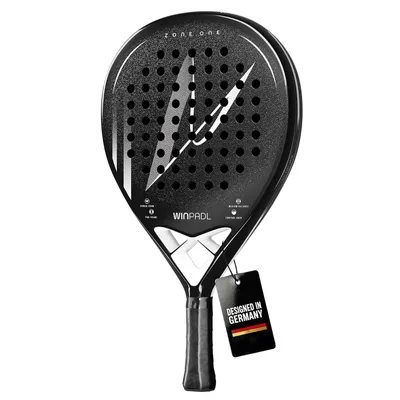 Produktbild von WINPADL Padel Schläger aus 100% Carbon, raue Schlagfläche & Soft Eva Kern - ausgewogene Tropfenform für präzises Handling - für Damen & Herren