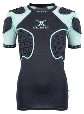 Image de Protection buccale Gilbert Mundschutz XBrace à double densité, noire/bleue, pour adultes - Équipement de protection pour rugby (lot de 10)