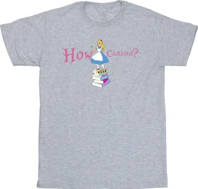 Produktbild von Disney - "Alice In Wonderland How Curious" T-Shirt für Herren BI10385 (M) (Grau)