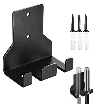 Imagen del producto de Soporte para barras largas, fijación vertical en pared, doble barra, color , para uso doméstico