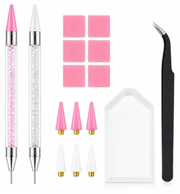 Obrázek produktu pro Sada 11 nástrojů pro aplikaci kamínků na nehty (pro nail art)