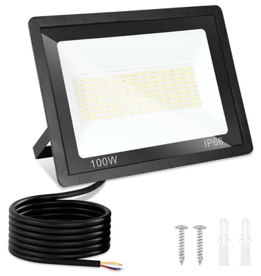 Produktbild von Peviasot LED Strahler Außen 100W, IP66 LED Fluter mit 3 Farbtemperaturen, 3000K/4000K/6500K, 1er Set