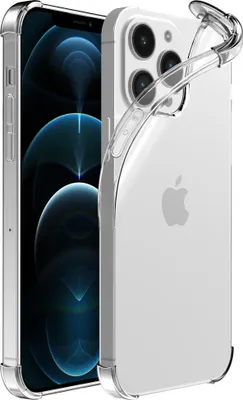 Produktbild von Handyhülle passend für iPhone 12/12 Pro  transparent - Stoßfeste TPU Silikonhülle mit Bumper Shockproof - Smartphonica