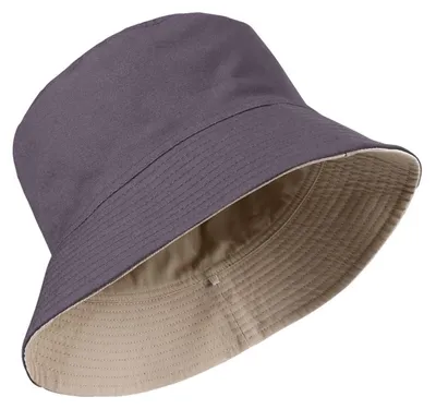 Zdjęcie produktu dla Czapka wędkarska Fischerhut XXL, bawełna, odwracalna, kapelusz przeciwsłoneczny, letnia czapka, typu "bucket hat", damska/męska, rozmiar M, kolor: szarość/beż