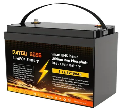 Immagine prodotto di Batteria al litio - Batteria LiFePO4 - Batteria al litio - Batteria senza manutenzione - Batteria ad alta capacità di scarica - 12,8V 100Ah