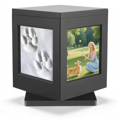 Productafbeelding van Houten Urn voor Huisdieren met Fotolijst en Aandenken