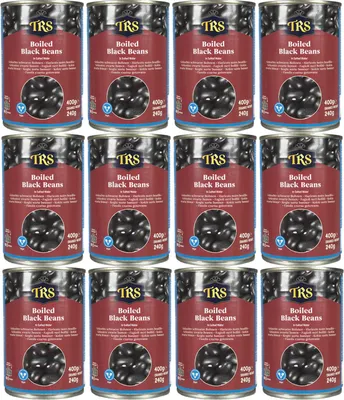 Produktbild von TRS Schwarze Bohnen in Salzwasser 12x400g ATG:240g