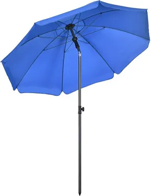 Zdjęcie produktu dla Parasol plażowy odporny na wiatr z mechanizmem obrotowym - Parasol plażowy chroniący przed promieniowaniem UV - Parasol zapewniający cień na plaży - Parasol z mechanizmem obrotowym - Wakacje nad morzem - Dzień na plaży - Stabilna konstrukcja parasola plażowego odporna na wiatr - Parasol z drutami - Narzędzie do wiercenia w trawie - Parasol plażowy