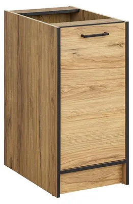 Image de Meuble bas de cuisine "Carballo" - Naturel/Noir - L 40 cm