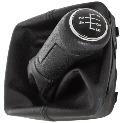 Image de Bouton de changement de vitesse et manchon de levier de vitesse pour VW Polo 9N, modèle de 2001 à 2009, 5 vitesses, couleur noire