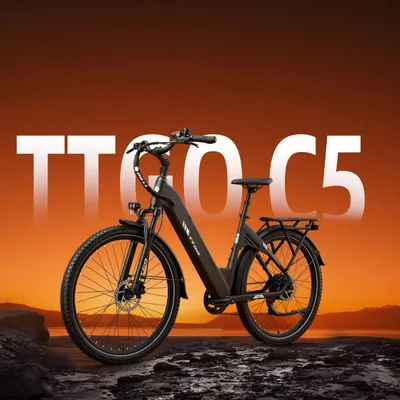 Immagine prodotto di Bicicletta elettrica C5 - 48V, batteria 13,5Ah, motore 250W - coppia 70Nm - ruote da 70 cm - 7 rapporti - freni a disco idraulici - colore grigio