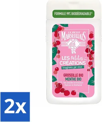Obrázek produktu pro Le Petit Marseillais - sprchový gel - červené bobule a máta - hydratační - 250 ml - hodnotné balení - 2 kusy