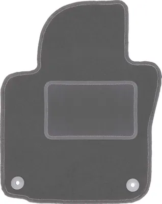 Produktbild von Fahrerfußmatte Velours graphit passend für Skoda Octavia II (2004-2013, Kombi, Liftback) – mit Befestigungen – passgenau
