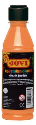 Image de JOVI peinture à la détrempe néon 250ml en bouteille orange