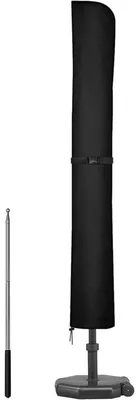 Zdjęcie produktu dla Osłona ochronna na parasol ogrodowy, wodoodporna, do parasoli o średnicy do 400 cm, wymiary: 220x30/50 cm