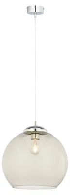 Produktbild von JUPITER Pendelleuchte ASTI 1832 Moderner Stil 1-flammig E27 Chrom Stahl Glas Hängeleuchte für Esstisch Wohnzimmer