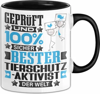 Produktbild von Tierschutzaktivist Geschenk Lustiger Spruch für Tierschutzaktivist Geschenkidee Bester Tierschutzaktivist Der Welt (Schwarz)