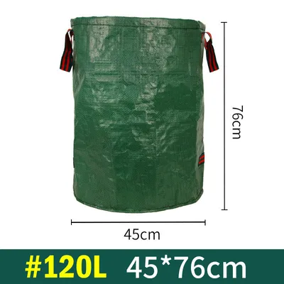 Produktbild von Laubsack für den Garten, PP-Müllsack für Pflanzen und Blumen, Aufbewahrungssack für Laub, wiederverwendbar, 120 l, Grün, 1 Stück