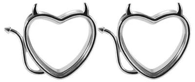 Productafbeelding van Stalen Tunnel Plug met Hartvorm - Mode Accessoire voor Piercing