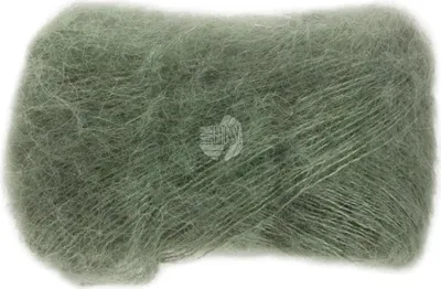 A ball of green yarn.