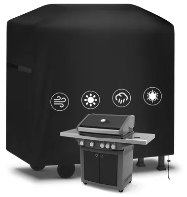 Image de Housse de protection pour barbecue, résistante aux intempéries, dimensions 117x66x117 cm, tissu Oxford 420D, imperméable, protection UV