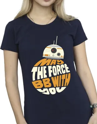 Produktbild von Star Wars - "May The Force" T-Shirt für Damen BI42468 (S) (Schwarz)
