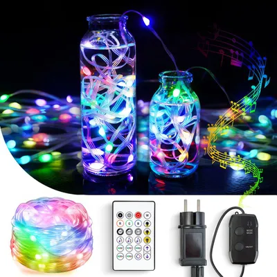 Immagine prodotto di Illuminazione intelligente - Luci colorate per interni ed esterni - Smart con APP e Bluetooth - con alimentazione di rete - 10 metri - Striscia LED RGB, Immagine generata dall'IA