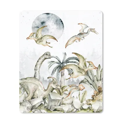 Produktbild von MuchoWow® Mauspad Mousepad Dinosaurier - Kinder - Dschungel - Grün - Tiere - Natur 30x40 cm - Mousepads - Maus Mat - Pad - Mausunterlage - Mausmatten
