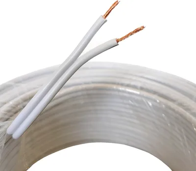 Produktbild von Lautsprecherkabel 10m Weiß 0,75 mm² Kupfer Duplex Audiokabel Boxenkabel 10 Meter