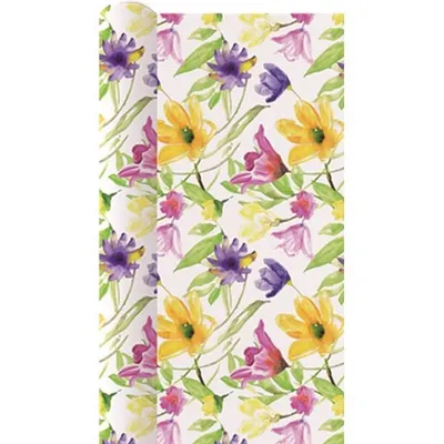 Obrázok produktu pre Bežec na stôl, stuha na stôl, bežec na stôl Airlaid Lucy Floral 490 x 40 cm roll goods