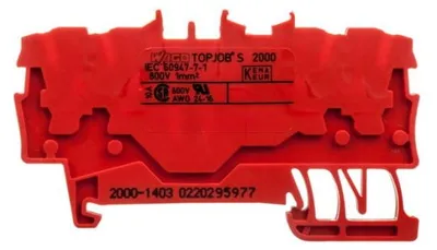 Immagine prodotto di 100 pezzi Terminale 1,0 mm² rosso - Morsettiera di alimentazione 3,5 mm 13,5 A 2000-1403