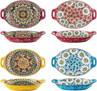 Image de Lot de 4 bols à pâtes, 947 ml, colorés, en céramique