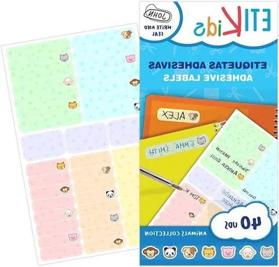Zdjęcie produktu dla Wodoodporne etykiety samoprzylepne – możliwość personalizacji wielu przedmiotów – 40 sztuk – wielokolorowe