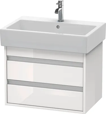 Produktbild von Waschtischunterbau KETHO 440x650mm weiß hochglanz weiß hochglanz
