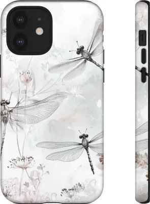 Produktbild von Zarte Libellen und florales Aquarell – Hülle Kompatibel mit iPhone 12
