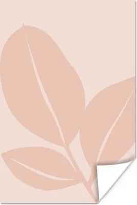 Produktbild von MuchoWow® Poster Sommer - Blätter - Rosa 120x180 cm - Kunstposter