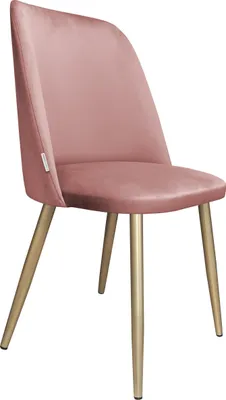 Zdjęcie produktu dla Krzesło do jadalni i salonu GOYA MG58 - Eleganckie krzesło welurowe na złotych nogach